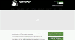 Desktop Screenshot of harmonygardenslandscaping.com