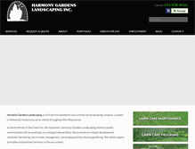 Tablet Screenshot of harmonygardenslandscaping.com